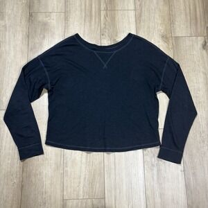 Abercrombie &‎ Fitch Shirt Womens M Black Long Sleeve Lightweight Boxy Fit